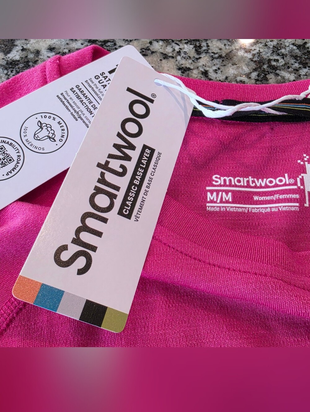 Smartwool Classic Thermal Merino 250 Base Layer Women's Medium Pink NWT - Picture 6 of 11